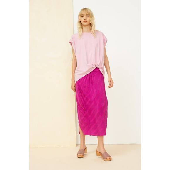 Humanoid Stephy Midi Skirt Peony In Pink Size Large - Picture 1 of 14